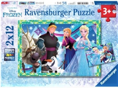 RAVENSBURGER Puzzle 2 x 12 el Frozen Kraina Lodu