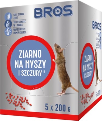 Ziarno na myszy i szczury BROS 1kg (5x200g)