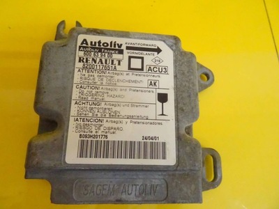 Модуль датчик подушка безпеки renault megane i 8200117651a nr1687 фото №1