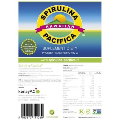 KENAY Hawajska Spirulina Pacifica (180 g)