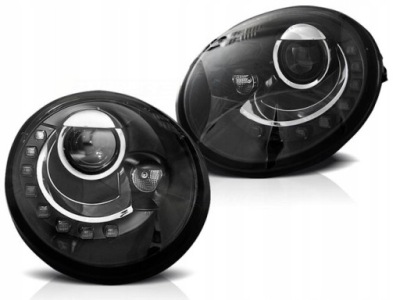 Лампы фары vw new beetle 98-05 black led + лампочка бесплатно! фото №1