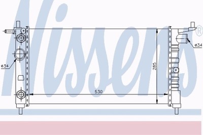 РАДИАТОР ДВИГАТЕЛЯ OPEL