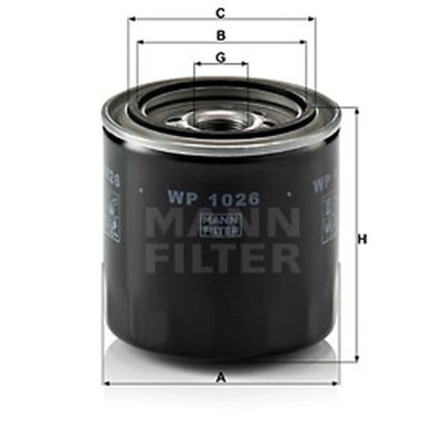 FILTRO ACEITES MANN-FILTER WP 1026  