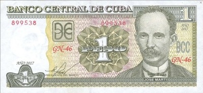 Kuba 1 Peso Jose Marti 2017 P-128h