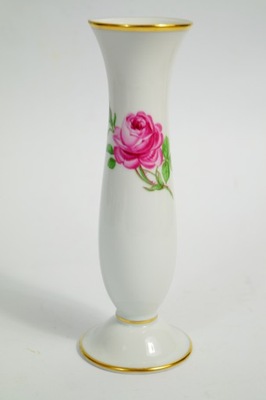 Furstenberg wazon z różą flet