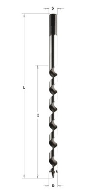 542.060.51 Wiertło HS D=6 I=155 L=230 S=hexagonal RH świder do drewna CMT