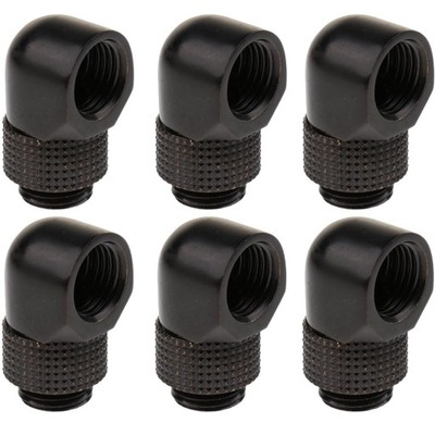6x G1/4 Dual Outer Thread 90 Degree Water Cooling