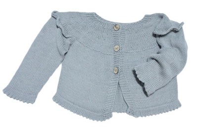 Sweter wełniany rozpinany kardigan 100% wełna merino wool 92-98