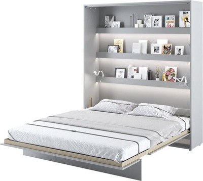 Półkotapczan Szary Pionowy 180x200 Bed Concept