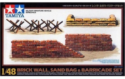 1:48 Tamiya 32508 Brick Sandbag Barricade Set