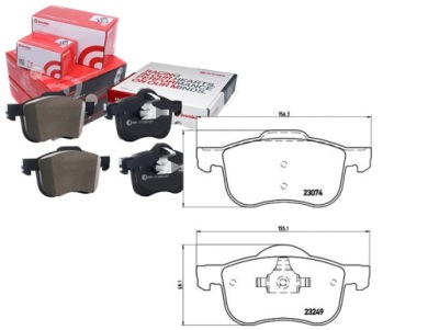 Brembo тормозные колодки тормозные volvo s60 i 00-10 перед br фото №1