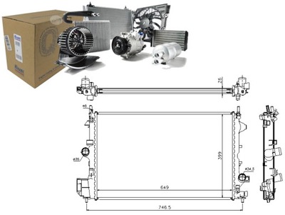 Радіатор двигуна cadillac bls fiat croma opel sig фото №1