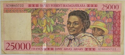 7.di.Madagaskar, 25 000 Franków 1998, P.82, St.3/3+