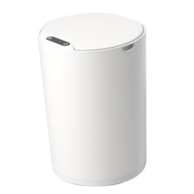 Sealed Garbage Bin Compact with Lid Electric Smart Dustbin 14L Button White 