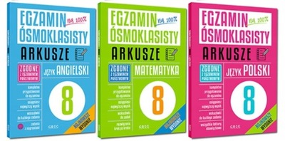 EGZAMIN ÓSMOKLASISTY 2024 ARKUSZE ZESTAW POLSKI, MATEMATYKA, ANGIELSKI GREG