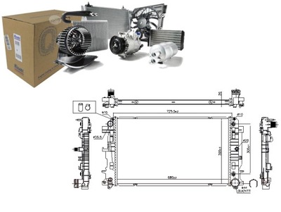 РАДИАТОР ДВИГАТЕЛЯ ВОДЫ MERCEDES SPRINTER 3.5-T B906 SPRINTER 3.5-T