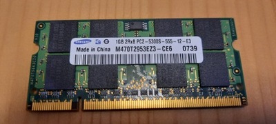 OKAZJA DDR2 SAMSUNG 2Rx8 PC2-5300S-555-12-E3 1 GB