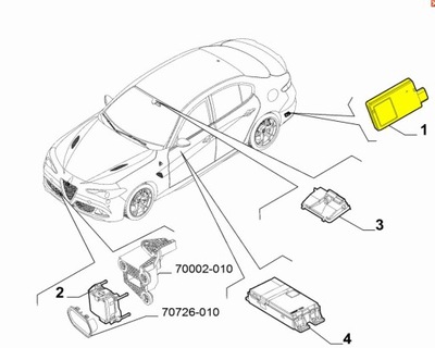 Датчик мертвого pola alfa romeo giulia stelvio фото №1