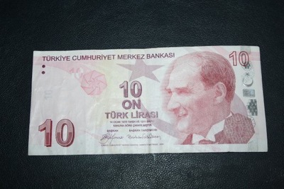 BANKNOT Turcja -- 10 Lirasi