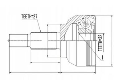 Шарнір zew. renault laguna ii 1,8 1,9 dci фото №1