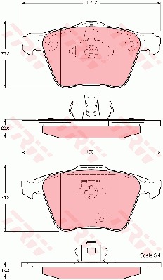 Гальмівні колодки гальмівний. volvo xc90 02- колеса 17 фото №1