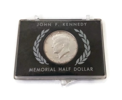 HALF $ USA 1964 D JOHN KENNEDY RZADKA SREBRO STAN!