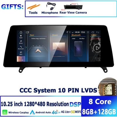 NAVEGACIÓN GPS ANDROID 12 DSP PARA BMW X5 E70 X6 E71 CCC CIC SISTEMA CARPLAY  