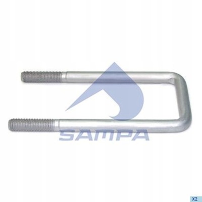 Скоба ресора volvo m20x3x102x280 sampa фото №1
