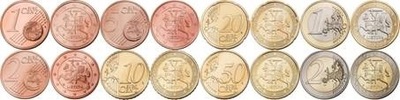 Zestaw Euro Litwa 2015 - od 1 eurocent do 2 Euro
