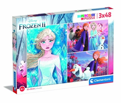 PUZZLE 3x48 FROZEN KRAINA LODU 25240