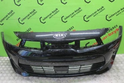 Kia rio 2016 2017 2018 бампер передний решётка чёрный фото №1