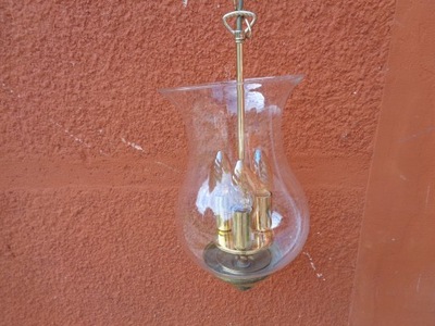Żyrandol lampa wisząca metal szkło