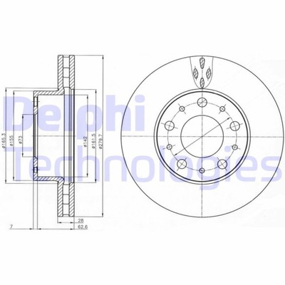 DELPHI BG4059 ДИСК ТОРМОЗНОЙ