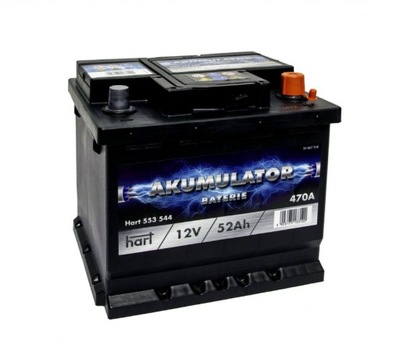 BATTERY HART 12V 52AH 470A P+ 553544  