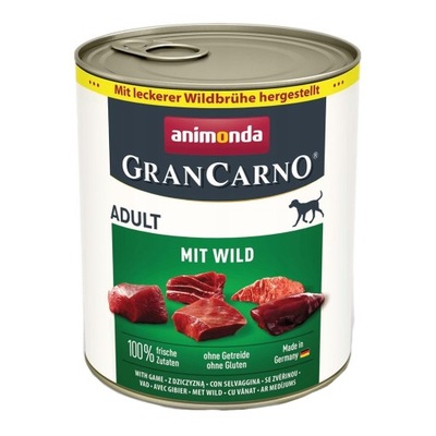 ANIMONDA GranCarno Adult z dziczyzną 800g