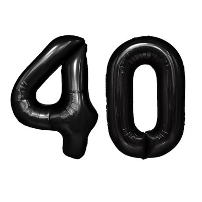 Duży Balony Foliowe Cyfry 40 Urodziny - 100cm
