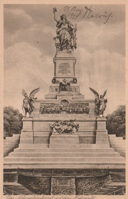 522. Niemcy Niederwald Monument Germania ,Przedwojenna Pocztówka