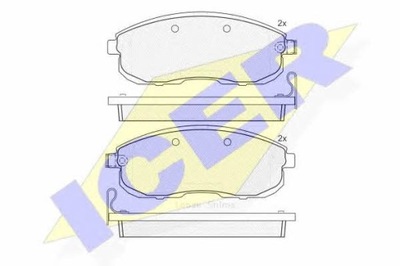 ICER 181882 SET PADS HAMULCOWYCH, BRAKES TARCZOWE  