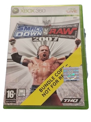 XBOX 360 SMACKDOWN VS RAW 2007 WWE WRESTLING X360