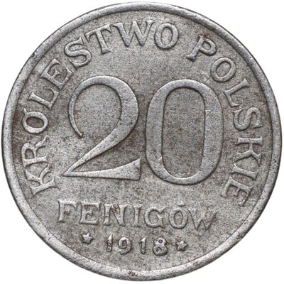 20 fenigów 1918 Królestwo Polskie