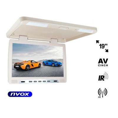 Monitor podwieszany podsufitowy LCD 19cali cali LED FM IR VGA... (NVOX