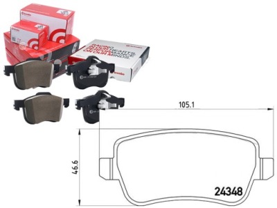 Brembo тормозные колодки тормозные fiat croma 05- задняя brembo фото №1