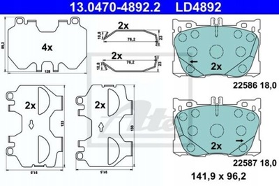 КОЛОДКИ ТОРМОЗНОЙ MERCEDES X253 GLC 15- ПЕРЕД