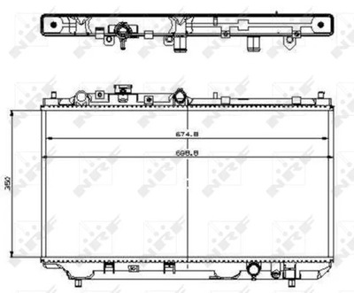 NRF 509512 CHLODNICA, SISTEMA DE REFRIGERACIÓN DEL MOTOR  