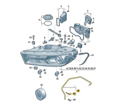 Шланг вентиляции фара правый audi q7 4m фото №1