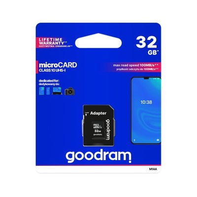 Goodram pamäťová karta microSD 32 GB Class 10 UHS-I SD adaptér