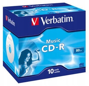 VERBATIM płyty CD-R MUSIC 80min 16x 10szt JEWEL