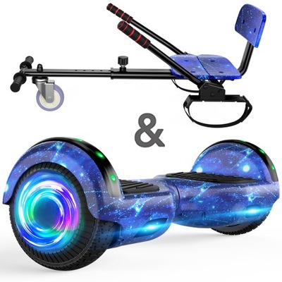 Deskorolka elektryczna SISIGAD hoverboard 6,5'' z gokartem Bluetooth LED