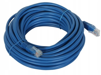 Kabel LAN Patchcord UTP 10m kat. 5e RJ45 niebieski