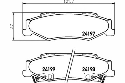 PADS BRAKE CHEVROLET REAR CORVETTE - 5.7 91-9  